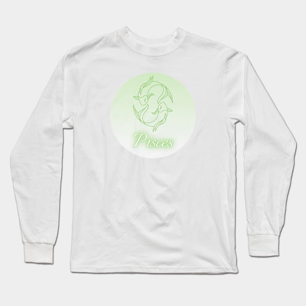 Spherical Zodiac Pisces Long Sleeve T-Shirt by Mazzlo Shop